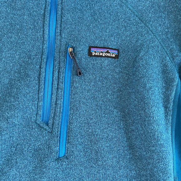 Men's Patagonia Men's Better Sweater® 1/4-Zip Fleece Teal Size Medium - Picture 10 of 16